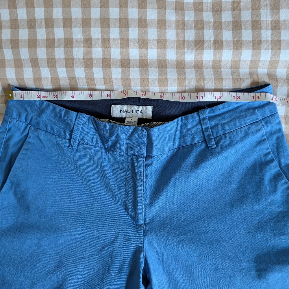 Nautica Blue Chino Shorts | Women’s Size 6 | Bright Blue - Picture 3 of 5